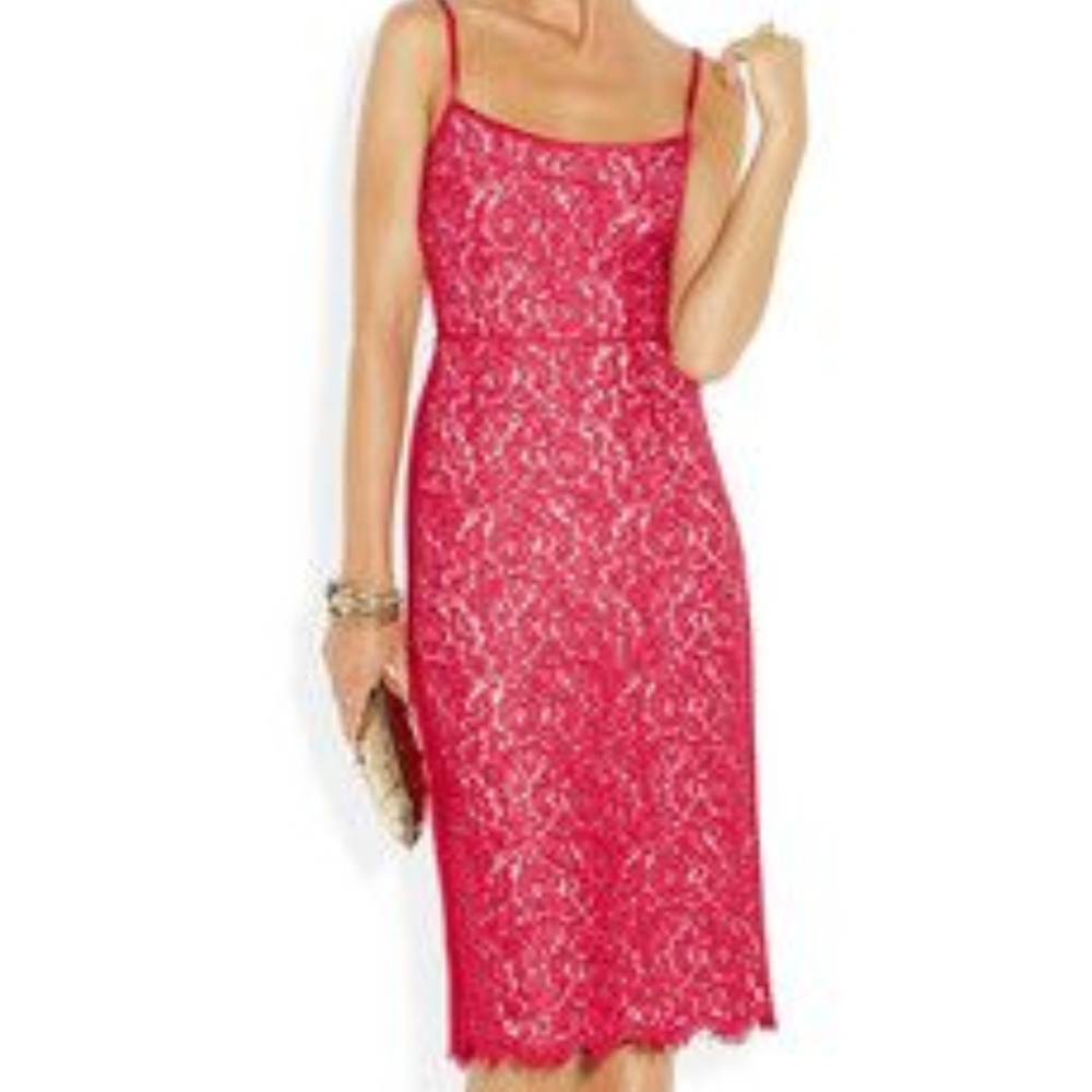 Michael Kors Fuchsia Lace Cocktail Dress